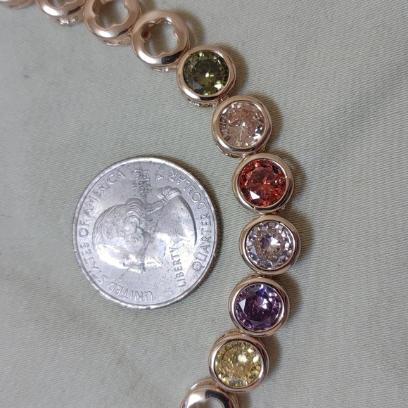 New multi color cz gold filled bracelet - Picture 3 of 3